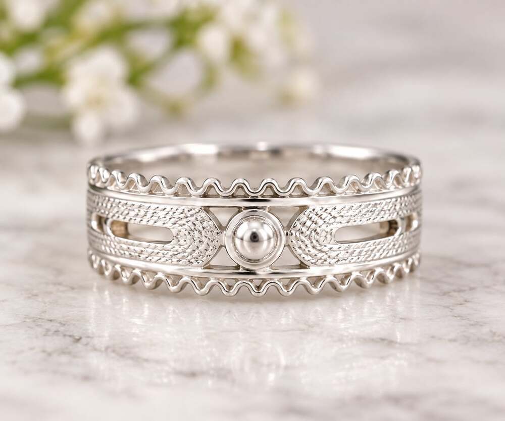STERLING SILVER TWISTED THREADS RING - SIZE 9 ---- AVG 2.35g